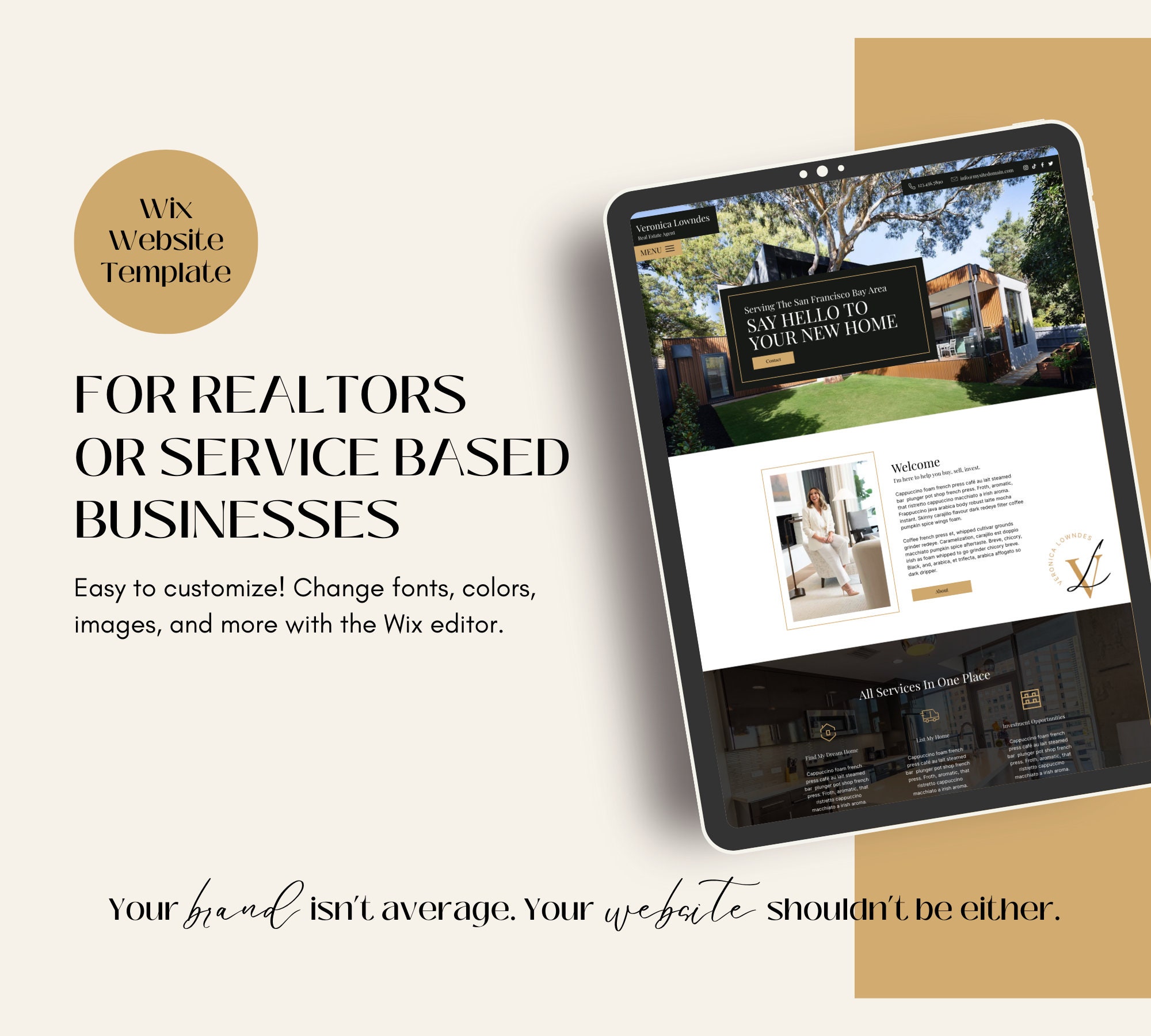 Wix Website Template Real Estate Veronica Real Estate Wix Website