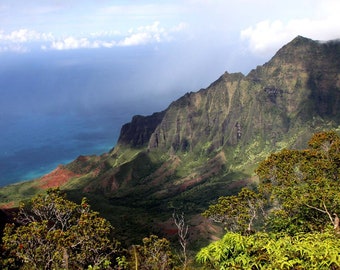 Na Pali Coast Photograph, DIGITAL DOWNLOAD, Kauai Hawaii Picture
