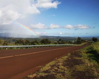 Hawaii Rainbow Photograph, DIGITAL DOWNLOAD, Kauai Hawaii Picture