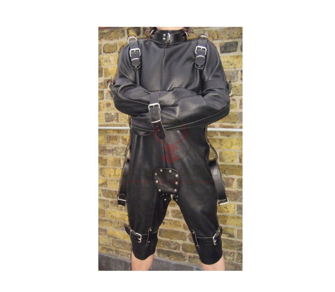 Master Leather Total Lockdown Restraint Strait Jacket Suit Etsy
