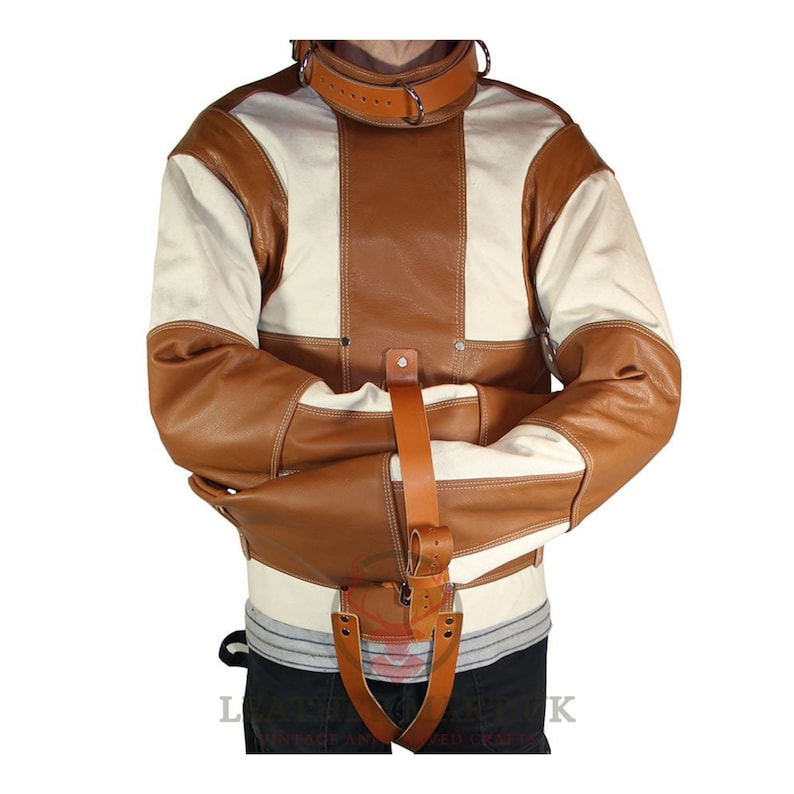 100 Genuine Leather Exclusive Restraint Strait Jacket BDSM Roleplay