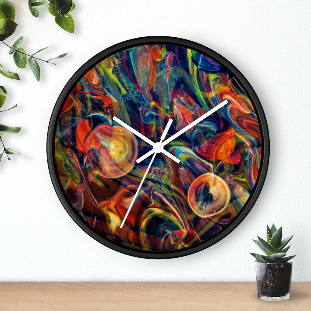 Abstract Style Clock Abstract, Wall Clock, Wall Decor, Home & Living - Etsy