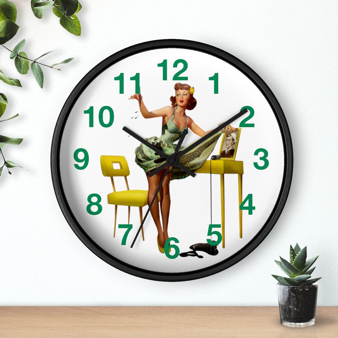 40s Pin-up Girl Wall Clock 40s Nostalgia 40s Gift Wall - Etsy