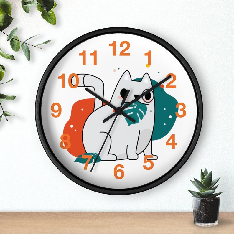 Funny Cat, Wall Clock, Wall Decor, Home & Living Etsy