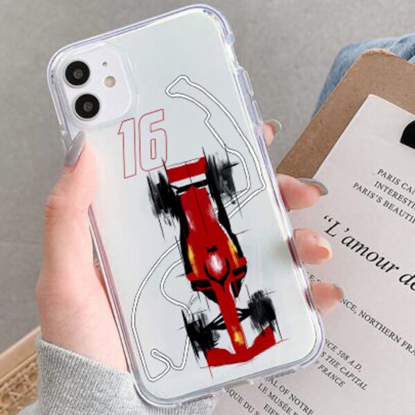 Charles Leclerc Transparent Phone Case Formula 1 design for iPhone, Samsung, Pixel, Gift Motoracing Inspired