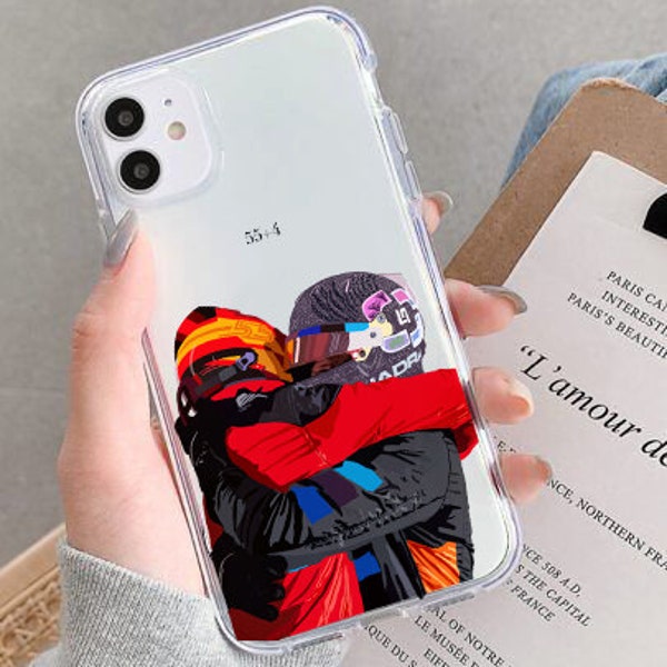 Coque de portable transparente Carlando, design Formule 1 pour iPhone, Samsung, Pixel, cadeau inspiré du sport automobile