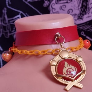pyro mystery box surprise choker genshin inspired yoimiya vision inazuma harajuku kawaii
