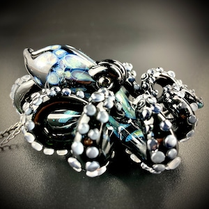 Kraken Treasure | Handcrafted Glass Octopus Pendant | Sea-Inspired Necklace | Nautical Jewelry | Artisan-Made