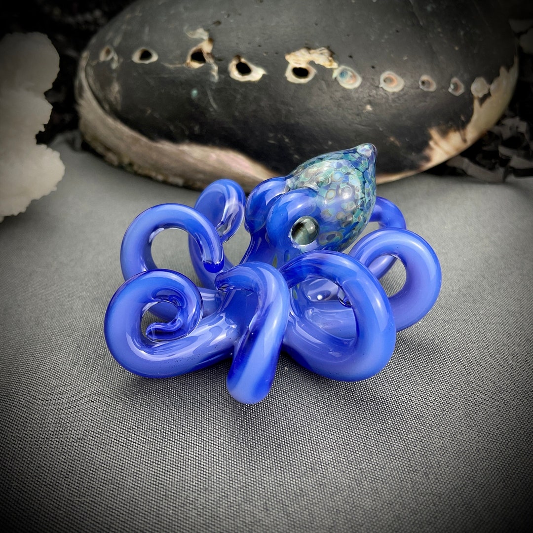 Octopus Necklace Kraken Blown Glass Sea Glass Jewelry Statement