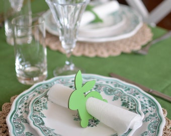 Decoración de mesa de Pascua, servilletero de conejito de Pascua, servilletero, decoración de mesa de conejo, decoración de mesa de primavera, conejitos de Pascua,