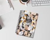 CATS LOVER PERSONALISED Notebook - Hardcover Notebook, Handmade Spiral Planner, Handmade Journal Notebook, Cats Diary
