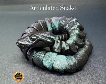 Flexi Ball Python: 3D Printed Fidget Snake, Poseable Reptile Desk Pet