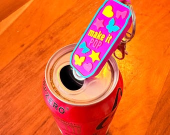 Reusable Soda Can Opener, Colourful Fizzy Drink Opener, Fun Kitchen Gadget, Gift Idea