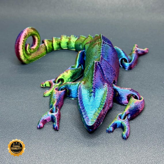 Articulated 3D Printed Chameleon: Flexible Sensory Fidget Toy - Etsy