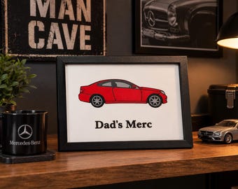 Personalised 3D Printed Car Art from Your Photo, Custom Framed Car Portrait, Car Lover Gift, Unique Motorist Gift, Custom Wall Art