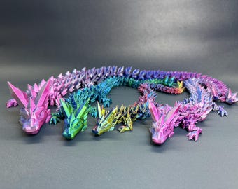 Articulated Crystal Dragon and Egg: 3D Printed Fidget Toy