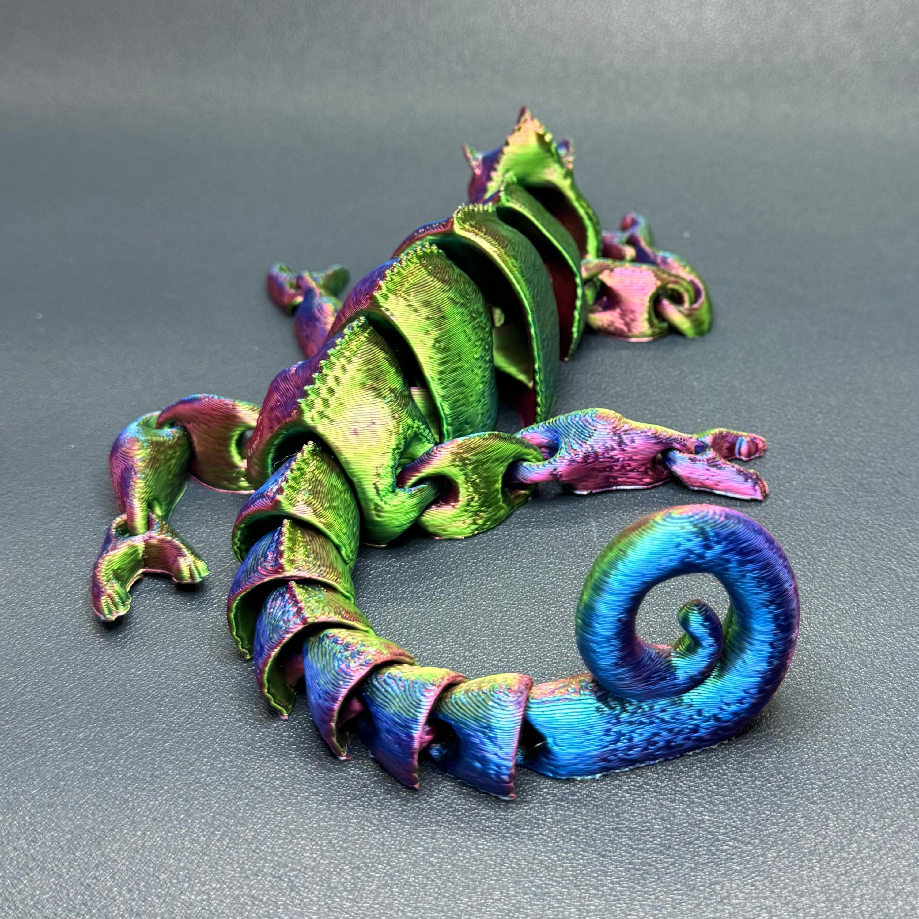3D Printed Articulated Chameleon: Flexible Sensory Fidget Toy - Etsy