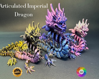 3D Printed Articulated Imperial Dragon: Flexible Fidget Toy