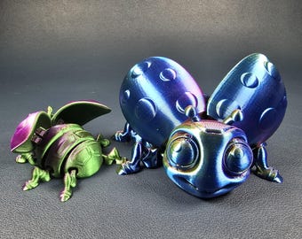 Articulated Ladybug Fidget Toy: 3D Printed Flexi Desk Pet - Etsy UK
