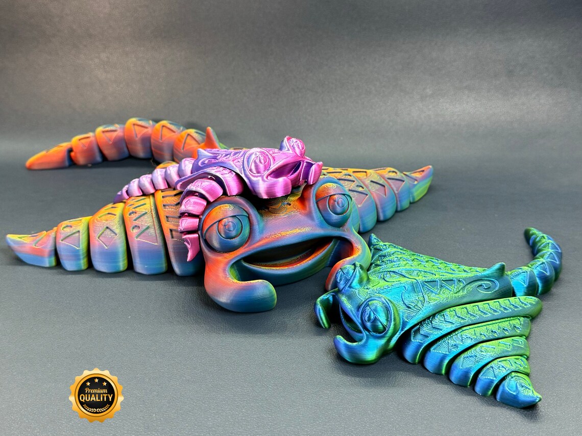 Ray Fidget 3D Printed Articulated Manta Ray Fidget Toy: Eco-friendly PLA - Etsy UK