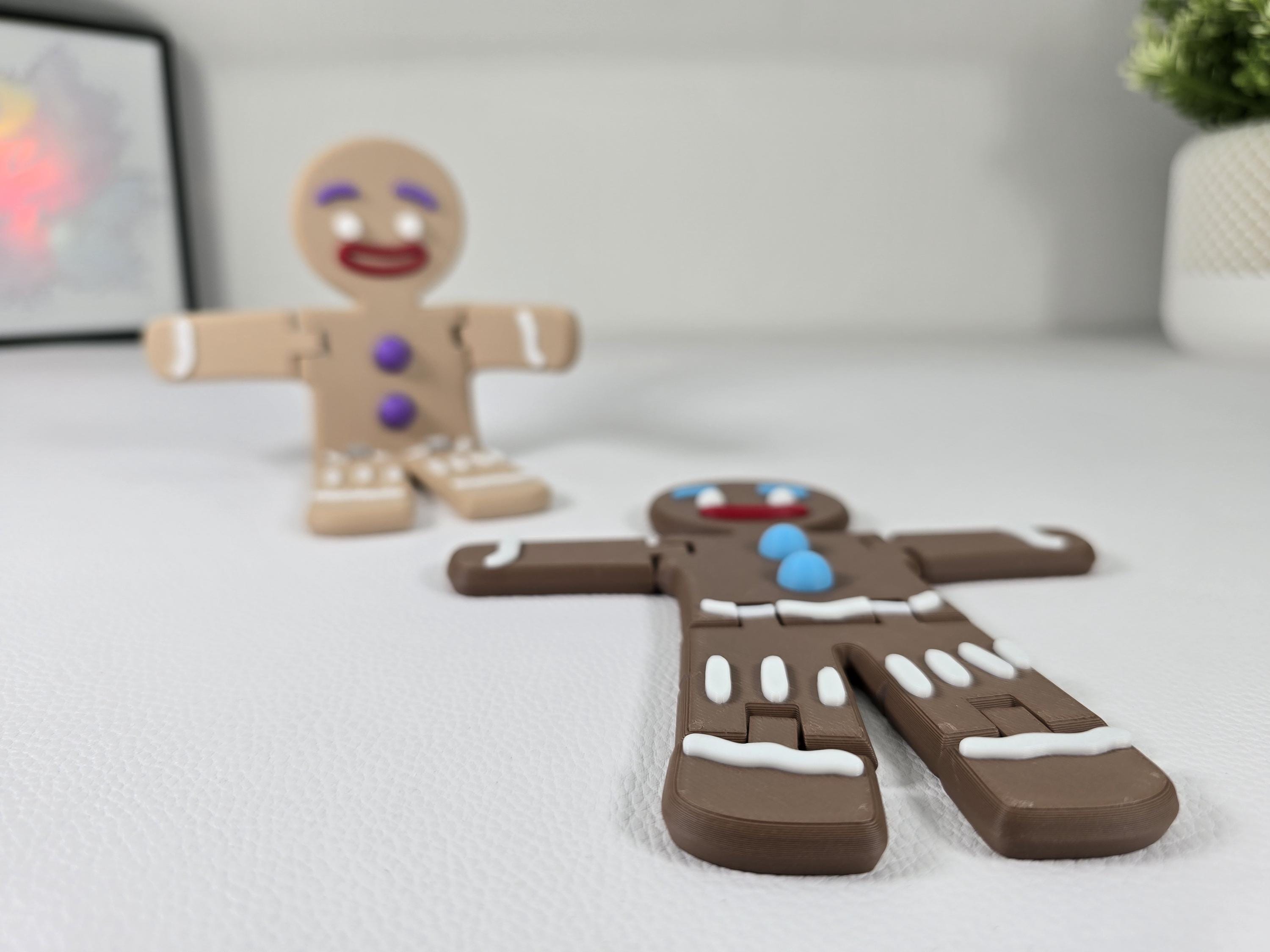 3D Printed Articulated Gingerbread Man - Christmas Fidget Toy - Etsy UK