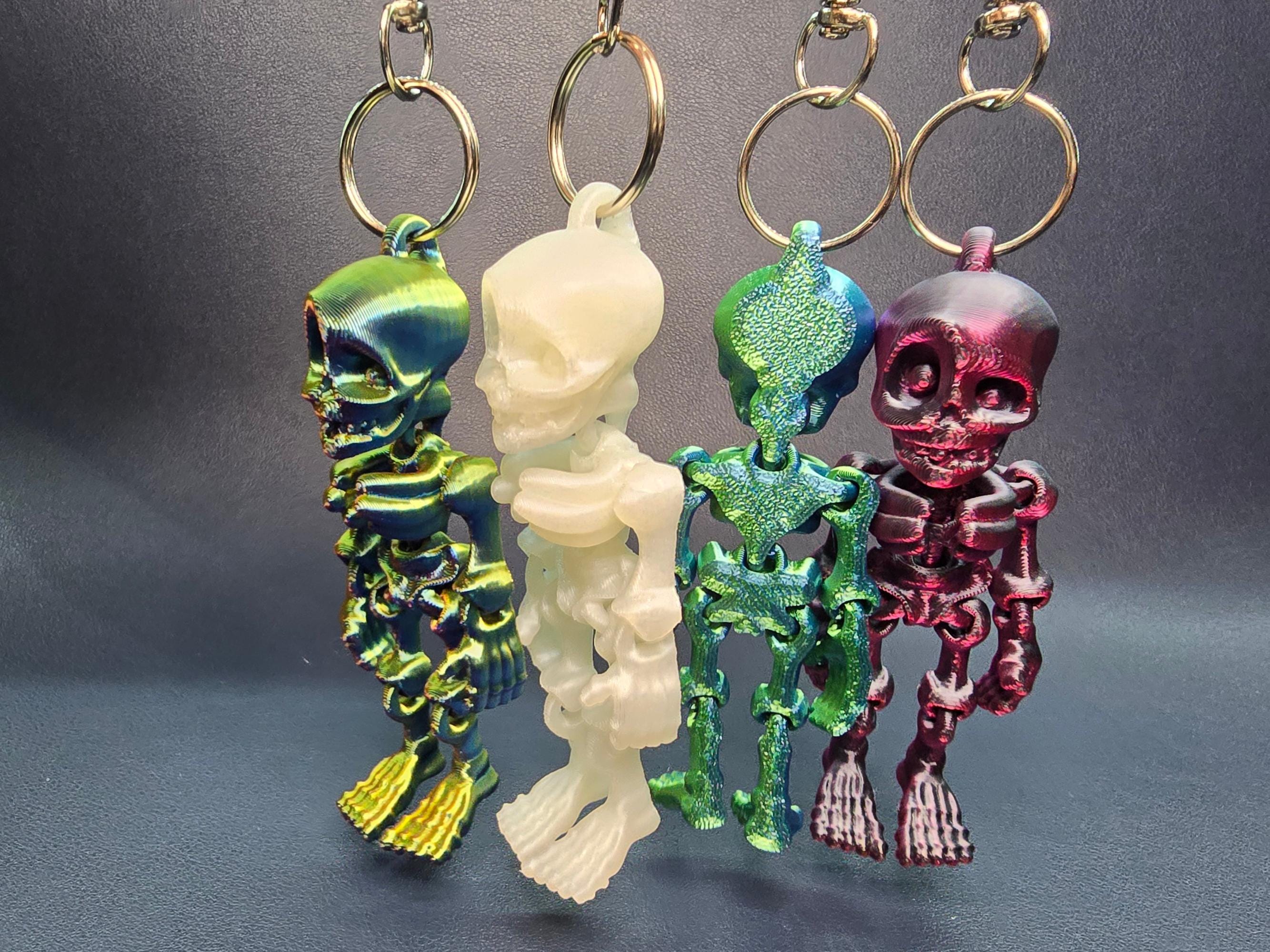Nice Key Rings Skeleton Articulated Skeleton Keyring - Spooky and Playful - Keychain - 20 ...