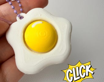 Fried Egg Fidget Clicker -  Pocket Toy
