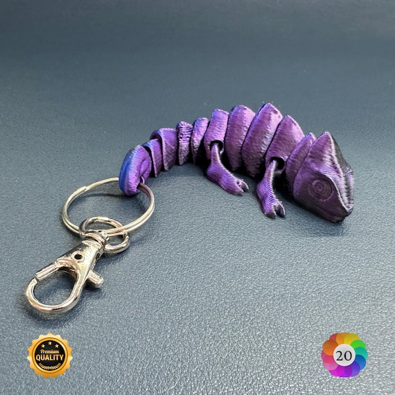 Articulated Chameleon Keychain: Fidget Toy, Bag Tag - Etsy