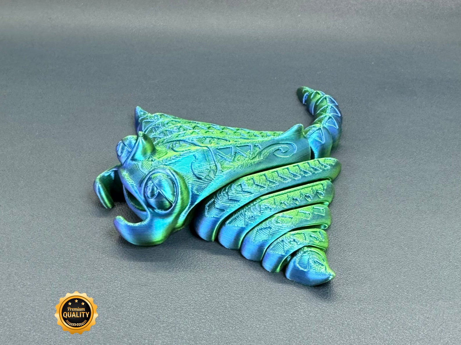 Ray Fidget 3D Printed Articulated Manta Ray Fidget Toy: Eco-friendly PLA - Etsy UK