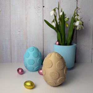 Easter Egg – Dotted Pattern Spring Decor –  Modern Textured Egg Ornament