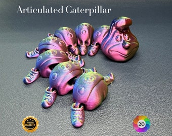 Articulated Caterpillar Desk Pet: 3D Printed Flexible Sensory Toy