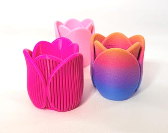 Tulip Tealight Holder –  Modern Home Decor, Floral Tea Light Holder, LED Tea Light Included