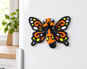Monarch Butterfly Magnet, 3D Printed Fridge Magnet, Nature-Inspired Gift, Wildlife Decor, Butterfly Lover Gift
