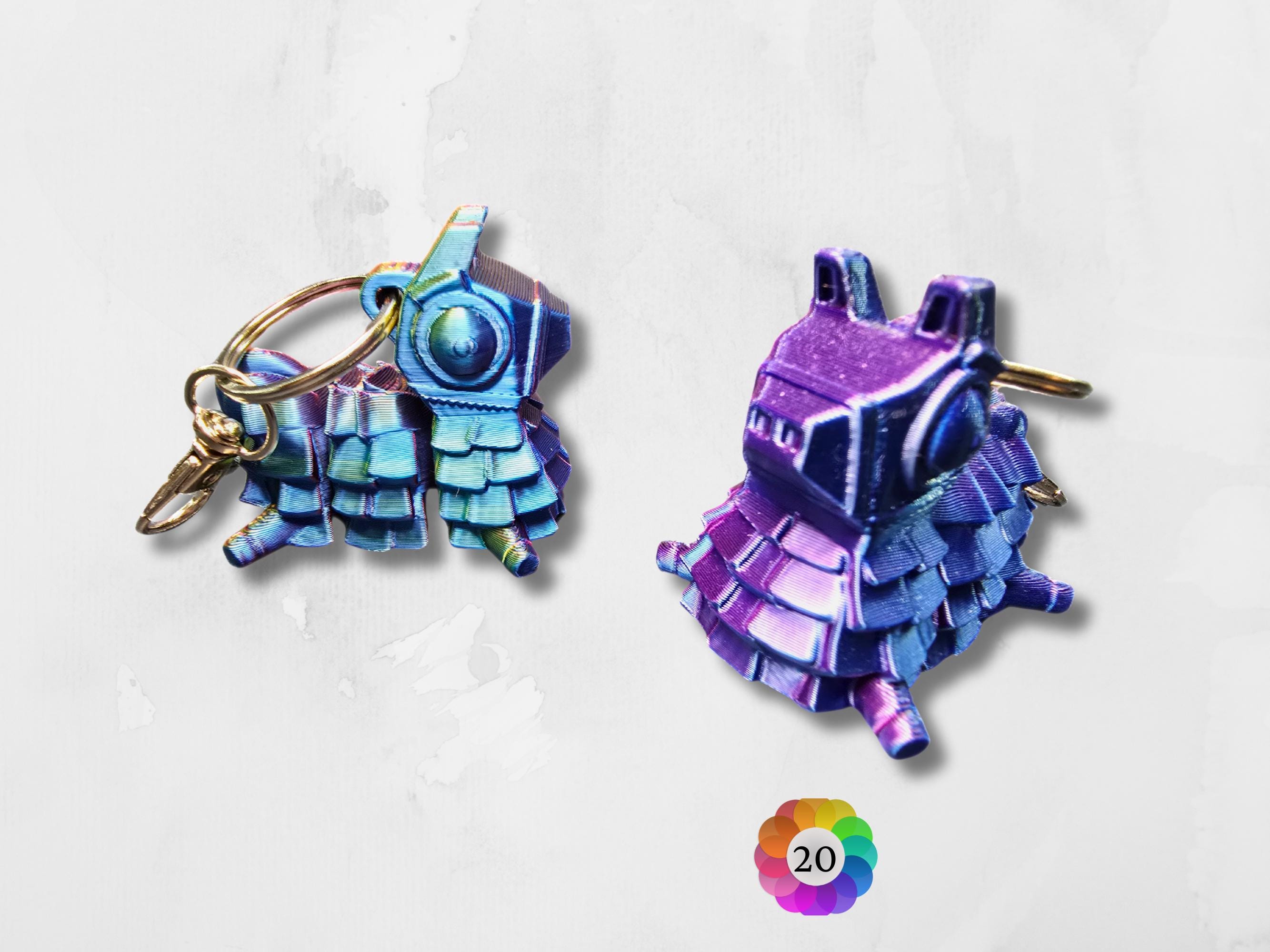 Articulated Llama Keychain – Adorable Everyday Companion,  3D Printed Keyring, Fidget Toy, Key Fob, Bag Tag, 20 colours to choose