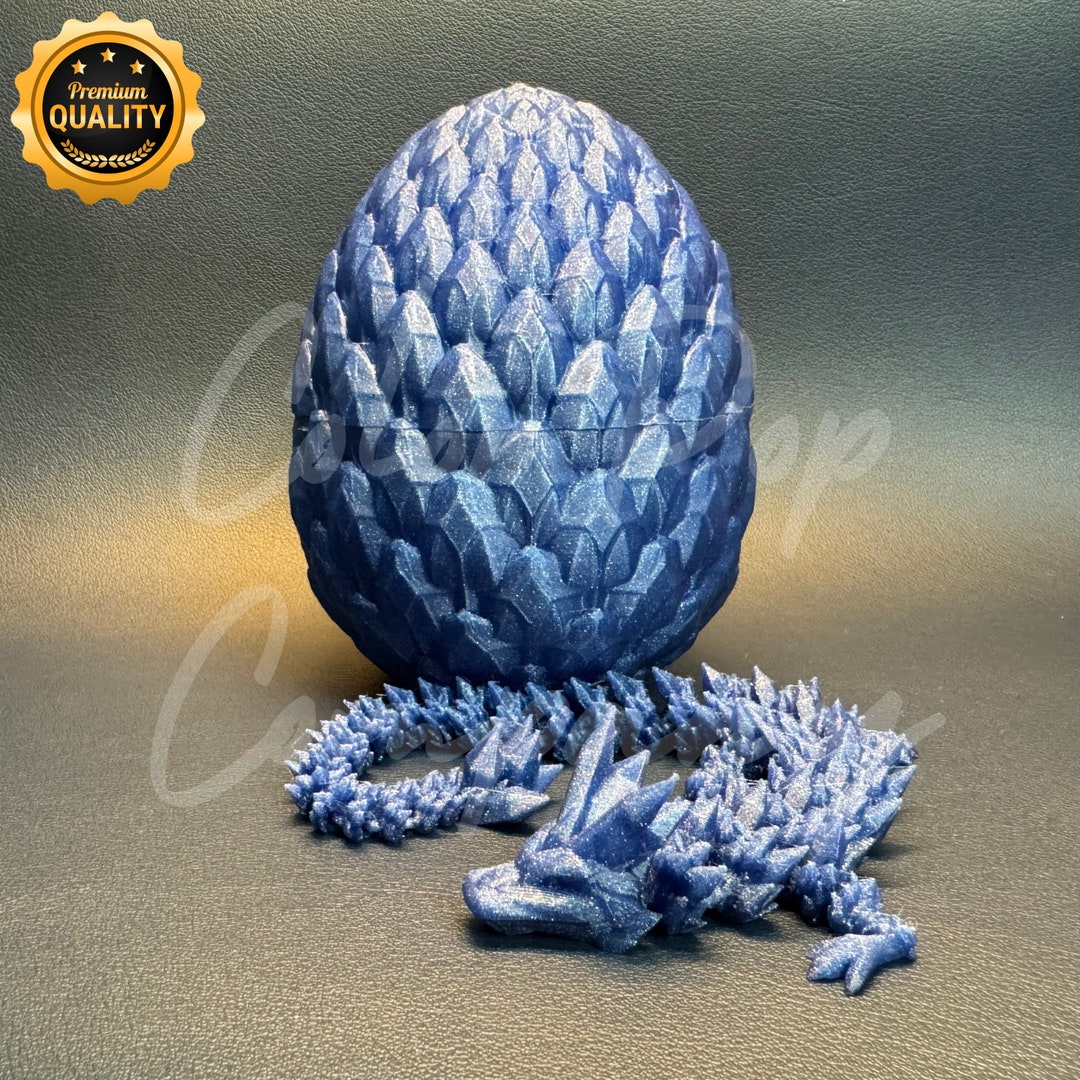 3D Printed Luminous Crystal Dragon Fidget Toy – Articulated, 11.8 To 20.8 Inches, Glow In The Dark, Fantasy Dragon Figure, Unbranded