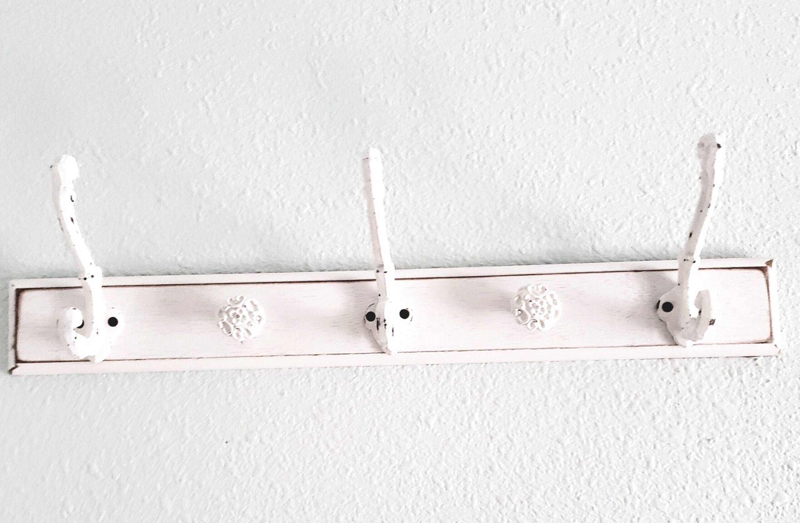 White Shabby Chic Wall Hanger Etsy