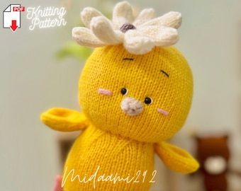 Chicken Knitting Pattern, Knitted Toy Tutorial, Knitted Animal Pattern