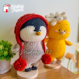 Penguin Knitting Pattern, Knitted Toy Tutorial, Knitted Animal Pattern zdjęcie 5