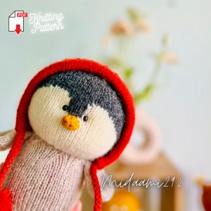 Penguin Knitting Pattern, Knitted Toy Tutorial, Knitted Animal Pattern zdjęcie 3