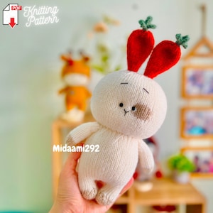 Bunny Knitting Pattern, Rabbit Knitting Pattern, Knitted toy tutorial, Knitted animal pattern
