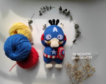 Psyduck Style C - Amigurumi Crochet Pattern in English - MidaCrochet