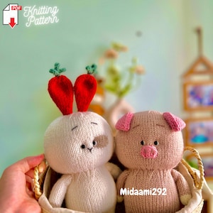 Pig Knitting Pattern, Knitting Toy Tutorial, Knitting Animal Pattern zdjęcie 5