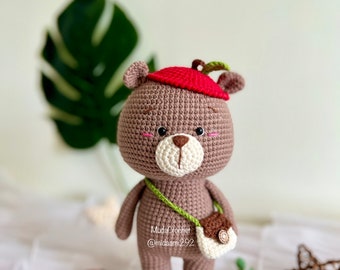 Crochet bear pattern tutorial, amigurumi bear pattern pdf, bear crochet pattern pdf dowload, cute bear crochet pattern