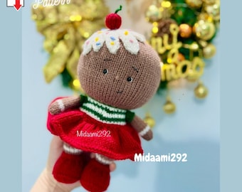 Gingerbread Doll Knitting Pattern: Christmas Ornament (PDF Pattern)