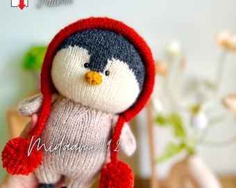 Penguin Knitting Pattern, Knitted Toy Tutorial, Knitted Animal Pattern