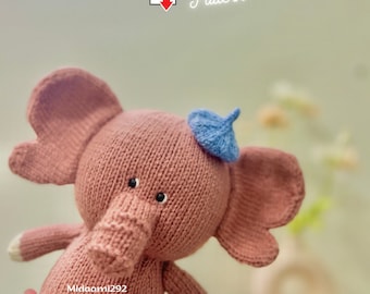 Elephant Knitting Pattern, Knitted Toy Tutorial, Knitted Animal Pattern