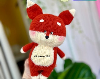 Fox Knitting Pattern, knitted toy tutorial, knitted animal pattern