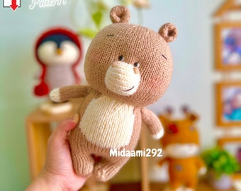 Hippo Knitting Pattern: Knitted Toy Tutorial (PDF Pattern)