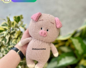 Pig Knitting Pattern, Knitting Toy Tutorial, Knitting Animal Pattern