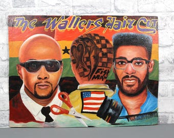 アフリカのペイントされた理髪店と美容院の看板 東アフリカと